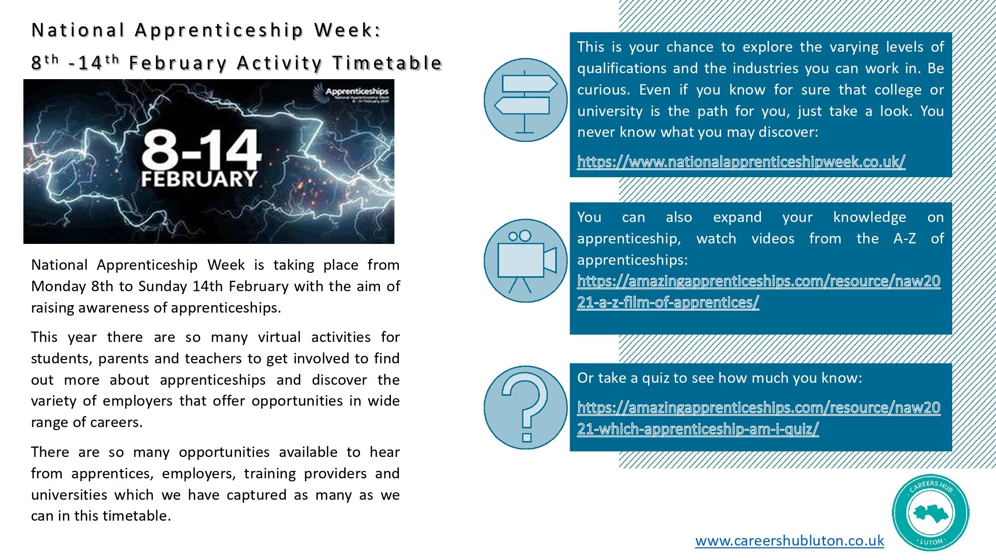 National Apprenticeship Week 2021 Timetable | Careers Hub Luton